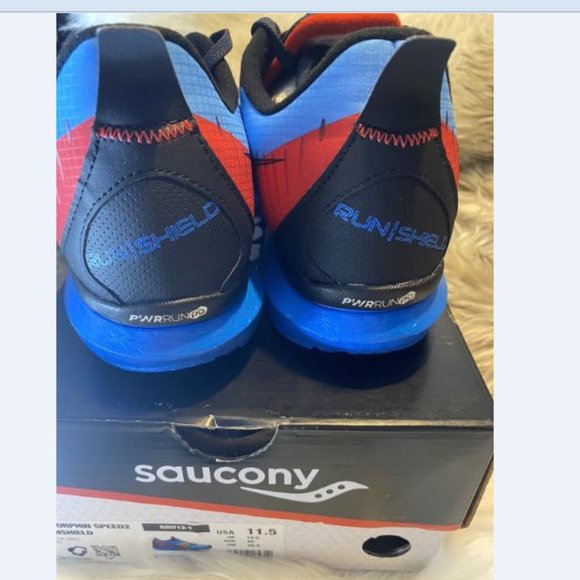 Saucony Men Hiking Shoes Endorphin Speed Outdoor Jogging Sneaker 11.5 Blue New - Picture 6 of 9